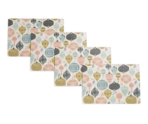 Midcentury Stil Kork Tischset 4er Set Tischsets Weihnachtsschmuck 12x16 NEU - Bild 1 von 5