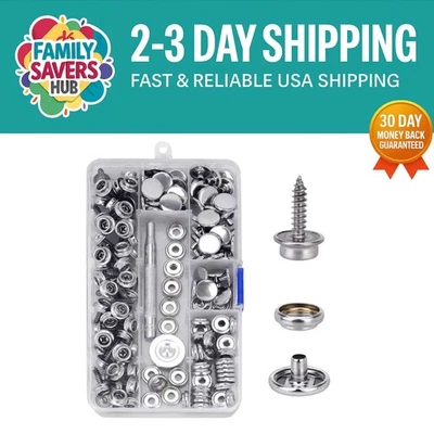 High-Quality 150 PCS Snap Fastener Set - Stainless Steel & Corrosion Resistant - Image 1 of 4