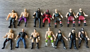 14 WWF Wrestling Mini Jakks BCA Figure Lot Austin Rock Mankind Pillman Savio HHH - Picture 1 of 6