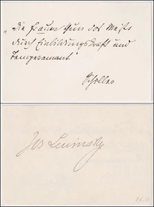 Josef Lewinsky Schauspieler Wien Autograph Handschrift Schiller Zitat 1903 - Bild 1 von 2