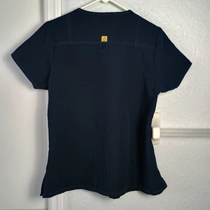 WonderWink Four-Stretch Scrub Top 6214 Women's Size Medium Navy Blue  - Picture 1 of 4