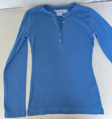 NUEVO SIN ETIQUETAS-Limited Too talla 12, acanalado, abotonado, manga larga, 100 % algodón - azul claro Foto 1 de 3