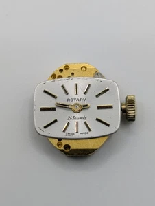 AS 1977-2 Rotary Manual Wind Watch Movement Swiss 21 Jewels PARTS REPAIRS 17.4mm - Picture 1 of 11