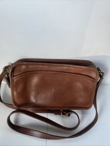 Vintage Coach Umhängetasche D6C-9974 "Multi Zip" braun Leder - Bild 1 von 15