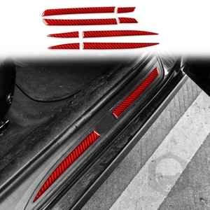 Protector de puerta delantera de fibra de carbono rojo para BMW Serie 3 E90 2005-2012 - Imagen 1 de 7