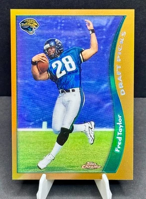 1998 年 Topps Chrome Fred Taylor 选秀 RC 金色折射器 #152 JSCA — 第 1/3 张图片