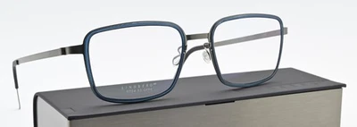 Lindberg Glasses Frame 9754 53-19 T415 135 Col 10 Strip Titanium Square Silver - Image 1 of 4