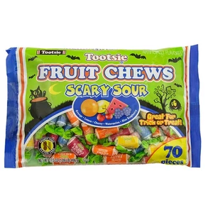 Tootsie Sour Fruit Chews verschiedene Süßigkeiten Mix, 5 würzige Geschmacksrichtungen, Sour Tootsie 70 Ct - Bild 1 von 5