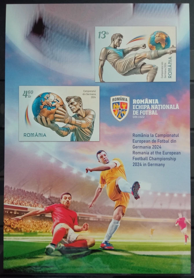 2024 Rumania, Campeonato de Europa de Fútbol en Alemania, MNH, ME 6.4- Foto 1 de 1