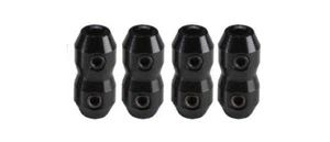 Kart Black Annodised Cable Clamps for Throttle & Brake Cable Pack of 4 KPUK - Picture 1 of 9