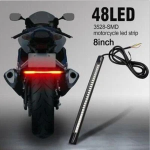 Motorcycle Sequential Switchback Flowing LED Tail Brake Turn Signal Strip Lights - Picture 1 of 10