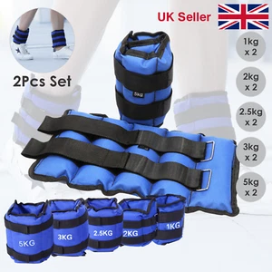 Ankle Wrist Leg Weights Straps Running Exercise Fitness Gym Strength Training - Picture 1 of 15