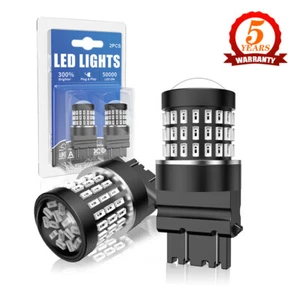For Hummer H3 2006-2010 Error Free Red 3157 3156 Red LED DRL Parking Light Bulbs - Picture 1 of 12