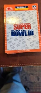 1989 Pro Set Football Super Bowl Insert SP Super Bowl III - Picture 1 of 1