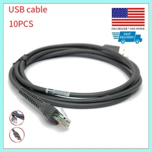 Cable USB 10 PIEZAS 7 PIES 2 M para escáner de código de barras Symbol Motorola 7 pies 2 M envío rápido - Imagen 1 de 14