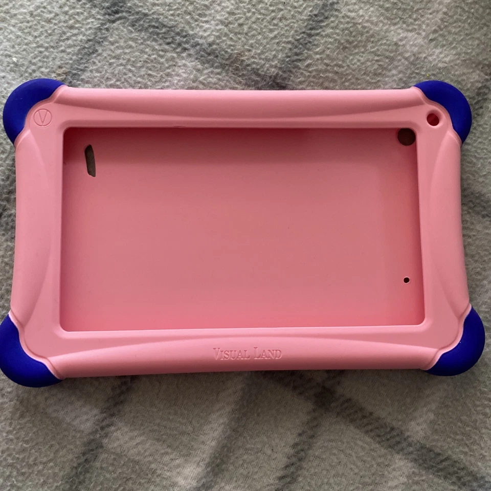 Visual Land 7” Silicone Safety Bumper Case - Pink For Prestige 7, Pro7,  Elite 7 - Image 1 of 2