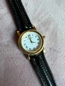 Michel Herbelin Gold Leder ETA Swiss 7 Jewel France Uhr Armbanduhr - Bild 1 von 8