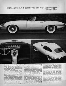 Jaguar XK-E XKE 1963 cupé y anuncio original Roadster - Imagen 1 de 1