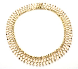 Original! Vintage Tiffany & Co 18k Gelbgold Kleopatra Halsband Glieder Halskette - Bild 1 von 9