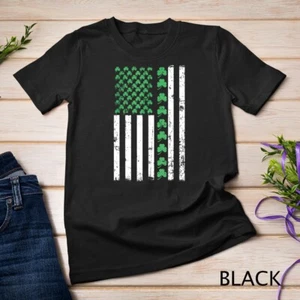 Camiseta American Flag St Patricks Día Vintage Irlandesa Lucky Unisex - Imagen 1 de 15