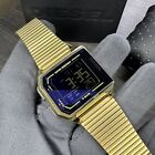NOWY✅ Diesel cięty cyfrowy złoty zegarek ze stali nierdzewnej DZ1969