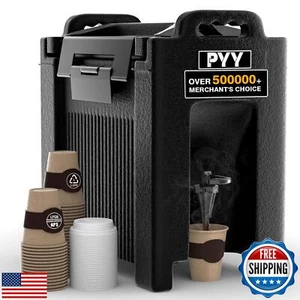 Insulated Beverage Dispenser 2.5 Gallon, Hot and Cold Drink Water Pitcher Cof - Picture 1 of 5