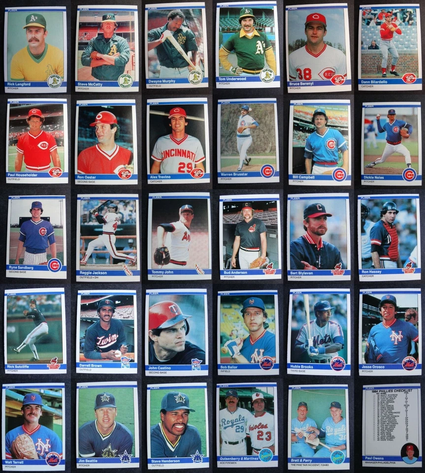 1984 Fleer Baseball Cards Complete Your Set You U Pick From List 441-660 - Image 1 of 1