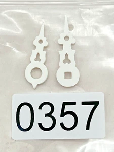 NOS Cuckoo Clock Parts - White Plastic Hands for a 60mm Dial (CH4-0357) - Picture 1 of 1