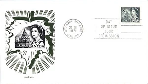 Canada 1971 FDC - Dark Green Cachet - Ottawa, Ont - 8c Stamp - J4008 - Picture 1 of 2