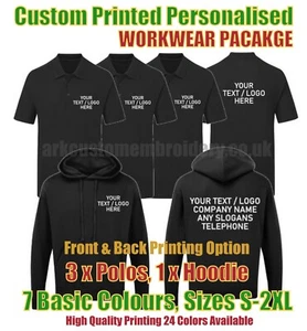 Arbeitskleidung Paket 1 Hoodie 3 T-Shirts Arbeitskleidung Team Club maßgeschneiderte bedruckte Uniform - Bild 1 von 24