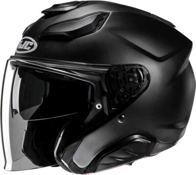 CASCO DA MOTO JET HJC IN FIBRA F31 NERO OPACO TAGLIA M - Immagine 1 di 3