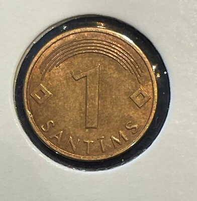 Latvia 1 santims 2003 Arms & Large Number 1 KM#15 Steel UNC B1254 - Image 1 of 4