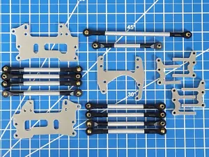 Sospensioni 4 collegamenti + attacco sterzo anteriore Tamiya 1/10 ascensore Toyota Hilux Ford F350 - Foto 1 di 16