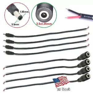 8 cables de coleta de alimentación CC 3,5x1,35 mm hembra/macho cable de monitor de luz LED 30 cm - Imagen 1 de 8