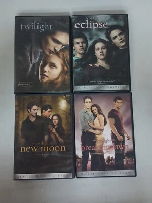 The Twilight Dvd Bundle lot of 4 movies Breaking Dawn 1 Saga Eclipse New Moon  - Image 1 of 4