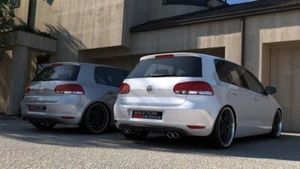 SPOILER POSTERIORE VW GOLF VI CON 2 FORI DI SCARICO - Imagen 1 de 3