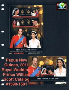 1/2 sconto $23,00 Scott Value - 2011 PAPUA NUOVA GUINEA Royal Wed 2 s/s CV MNH NH UMM - Foto 1 di 6