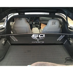 Corvette 60th Flag & Text logo WHITE Lighted Wind Restrictor® For 05-13 C6 Coupe - Picture 1 of 7