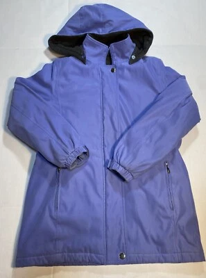 Chaqueta Liz Claiborne - Pequeña - Azul Periwinkle con Capucha Desmontable. Forrado Foto 1 de 4