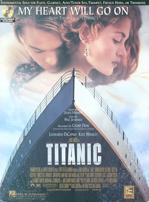 My Heart Will Go On Flute Clarinet Sax Trumpet Trombone Horn Sheet Music w/ CD - Image 1 of 4