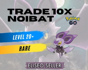 Pokemon Noibat x10 GO - Trade Noibat x10 - 6 GEN / Kalos - RARE - Picture 1 of 1