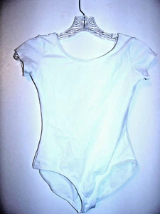 Girls Capezio Gymnastics Leotard Size Large White EUC!!! - Picture 1 of 1