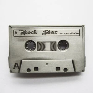 Cassette Tape Rock Star Old School Music Metal Fashion Belt Buckle