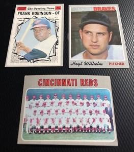 1970 Topps Baseball MID-GRADE Star Lot (REDS TC w/ Rose, Frank Robby, Wilhelm)