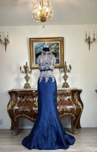 Women's Long Dress Evening Party Formal Embroidery Ball Gown Dress - Picture 1 of 6