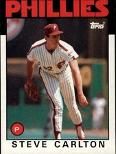 1986 Topps Philadelphia Phillies Baseball Card #120 Steve Carlton