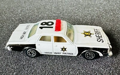 1/64 Scale 1970's Dodge Monaco Highway Patrol Sheriff Police Car - Yatming 1031 - Image 1 of 4
