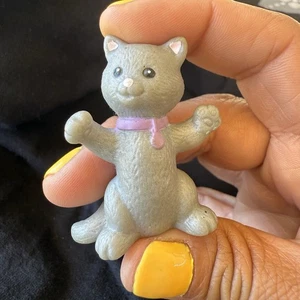 Fisher Price Loving Family Dollhouse Gray Pet Standing Cat Kitten A3 - Picture 1 of 3