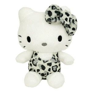 Sanrio Hello Kitty Leopardenmuster Plüsch sitzende Puppe einfarbig 19 cm Japan JP KOSTENLOSER VERSAND - Bild 1 von 6
