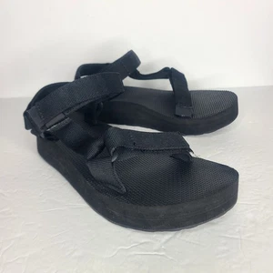 Sandalias universales originales Teva para mujer talla 6 negras - Imagen 1 de 8